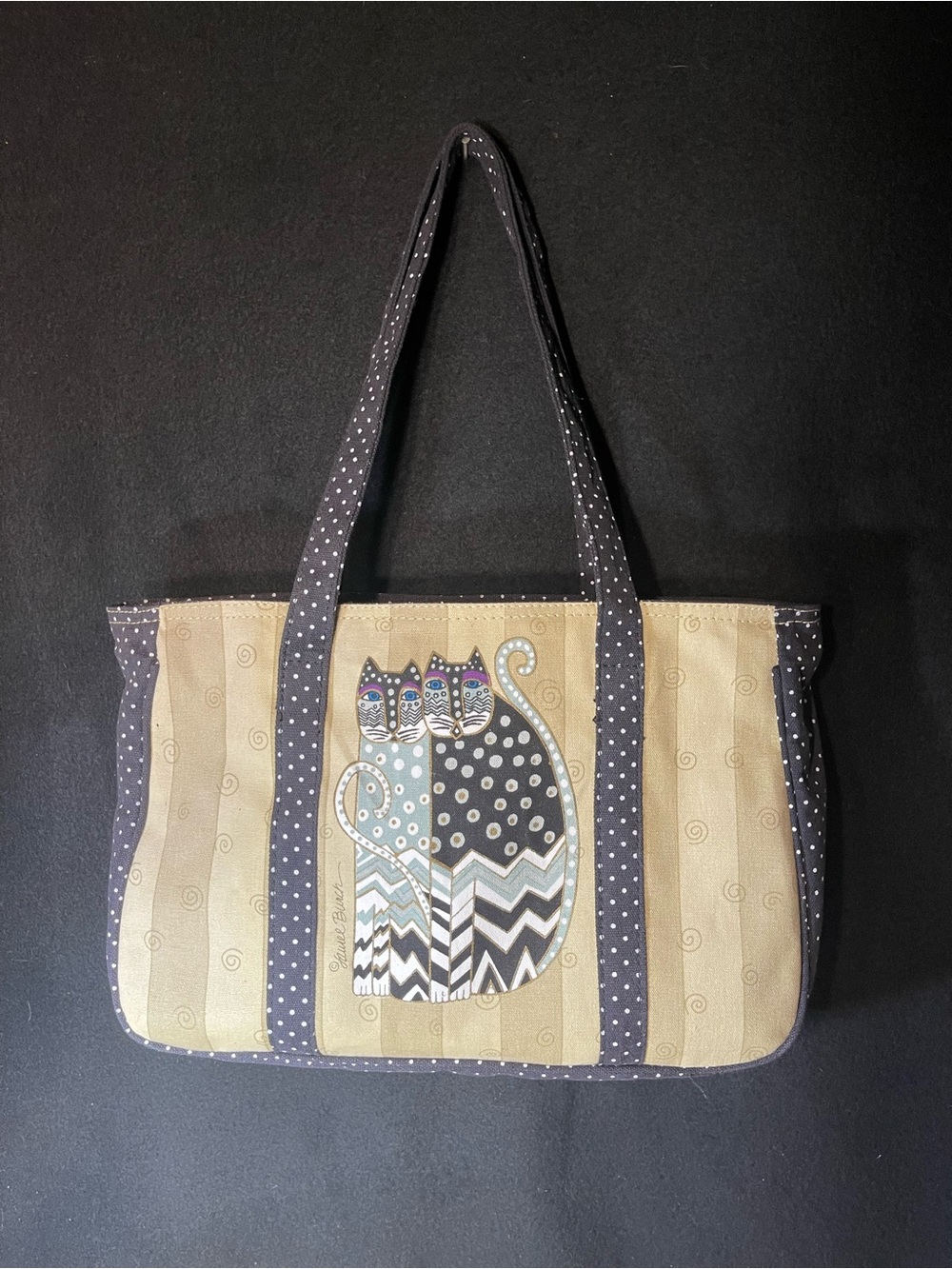 Laurel Burch Cat Print canvas  Tote Bag